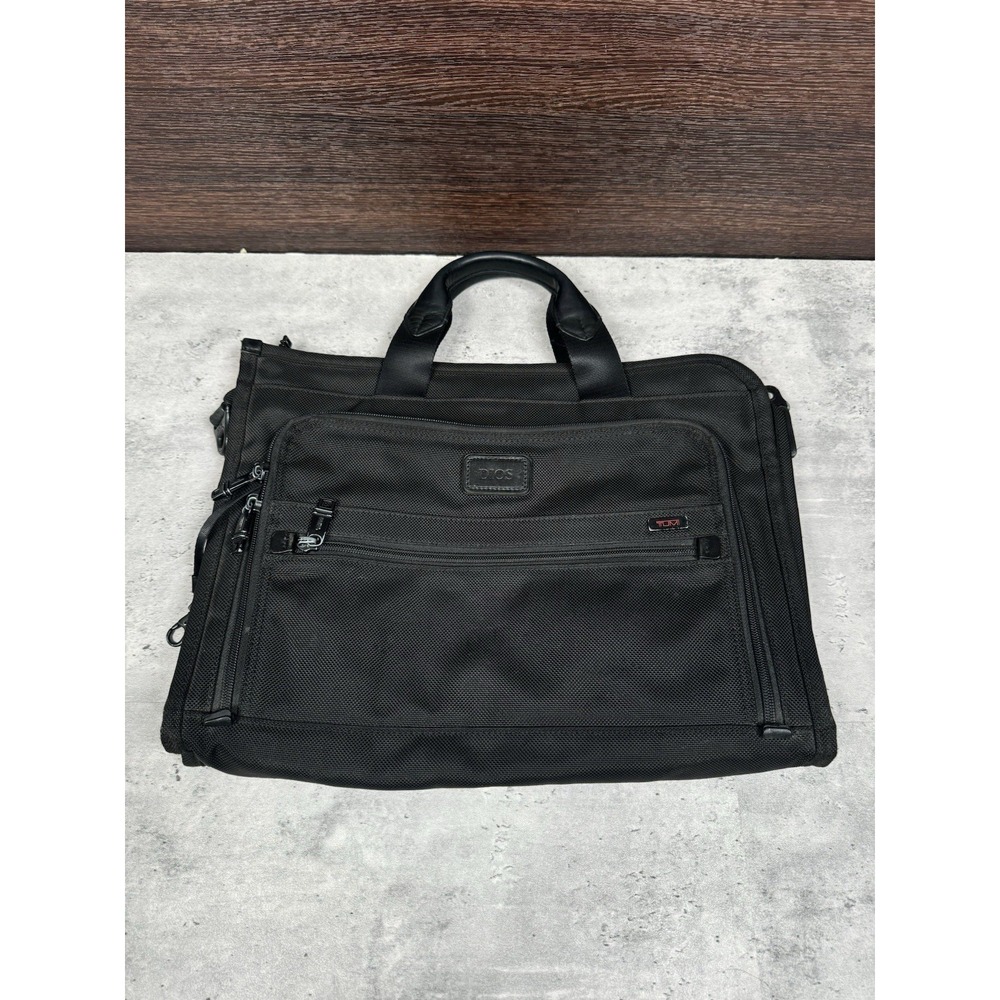 TUMI Business T-Pass Laptop Briefcase Black Ballistic Nylon - 15.5x12.5"